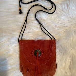 Western Suede Fringe Boho Mini Bag Southwestern